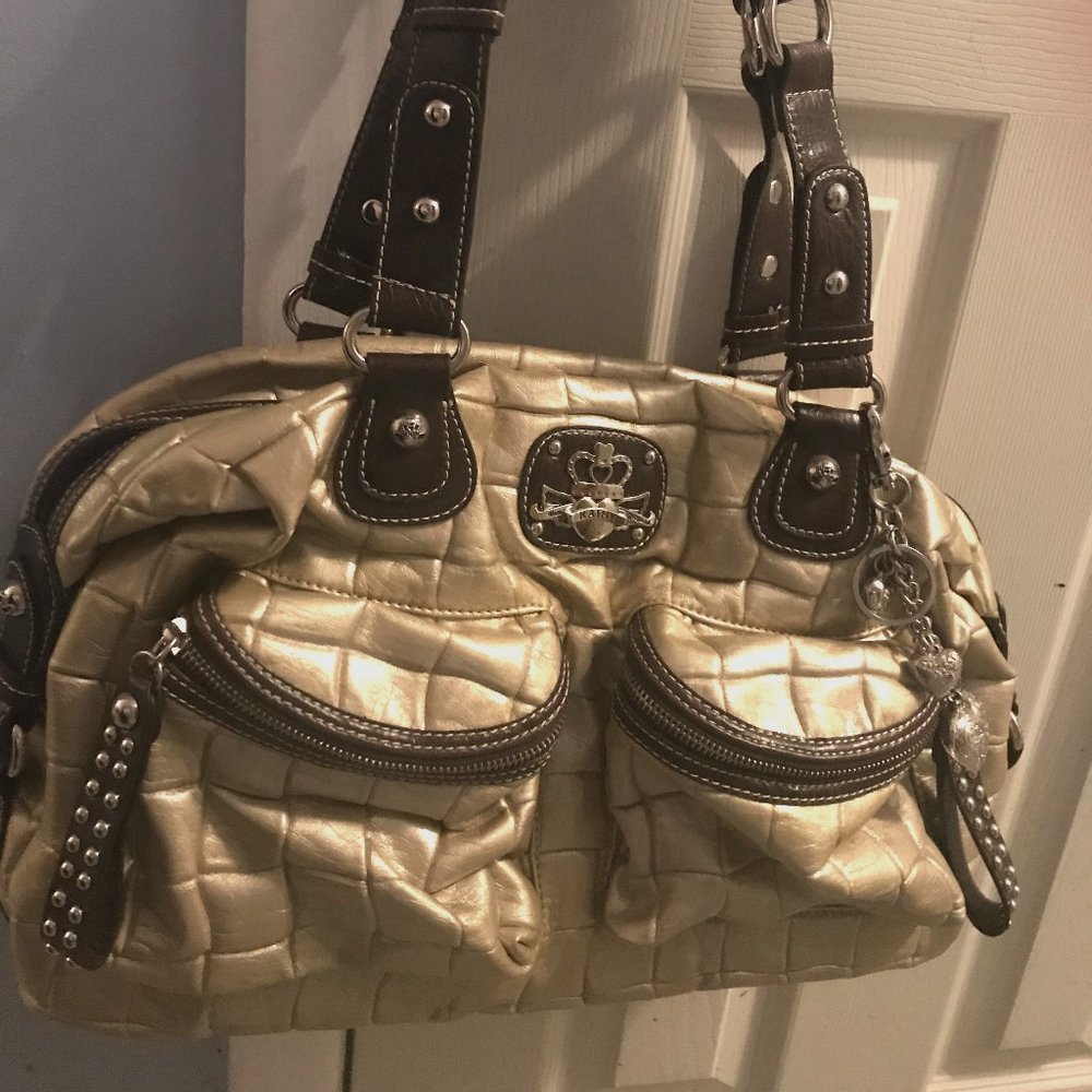 KVZ soft gold double handle lg bag